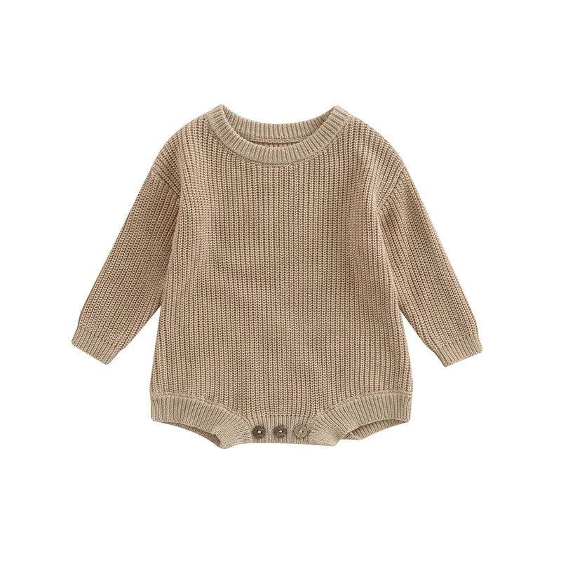 0-2Y Knitting Newborn Baby Girl Boy Spring Autumn Clothes Cute Long Sleeve Sweater Romper Jumpsuit Casual New born Outfits