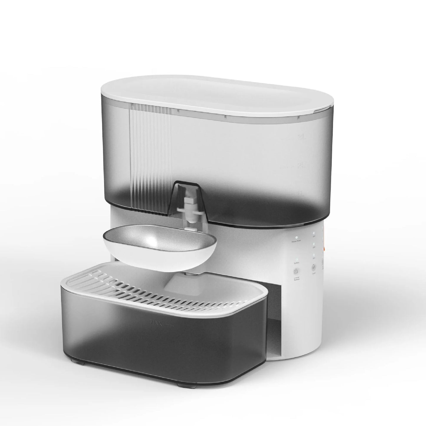 3L Intelligent Timed Pet Water Fountain, Rechargeable Auto Water Dispenser for Cats, Wastewater Separation, No Filter No APP