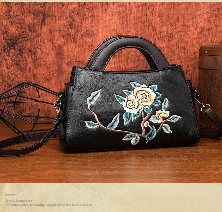 Luxury Designer Handbag Women Embroidered Shoulder Bag High-quality PU Diagonal Cross Bag Holiday Gift Office Handbag Handtasche