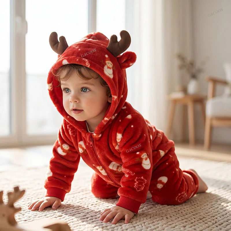 Cartoon Flannel Baby Rompers Unicorn Rabbit Dinosaur Pajamas Cotton Baby Boy Girls Animal Costume Baby Jumpsuit Kigurumi Outfits