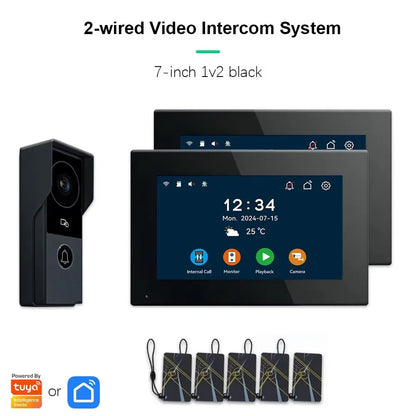 ANJIELO SMARTANJIELO SMART 10 Inch Vide10 Inch Doorbell Video Camera System with 7 Door Lock Intercom - Home Security Protection