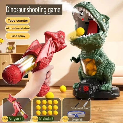 Hungry Shooting Dinosaur Toys Shooting Target Game Toy, Target Shooting Game With Air Pump Gun For Kids, Fun Guns Children Toys