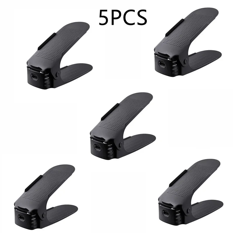 Durable Adjustable Shoe Organizer Footwear Support Slot Space Saving Cabinet Closet Stand Shoes Storage Rack Shoebox