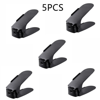 Durable Adjustable Shoe Organizer Footwear Support Slot Space Saving Cabinet Closet Stand Shoes Storage Rack Shoebox