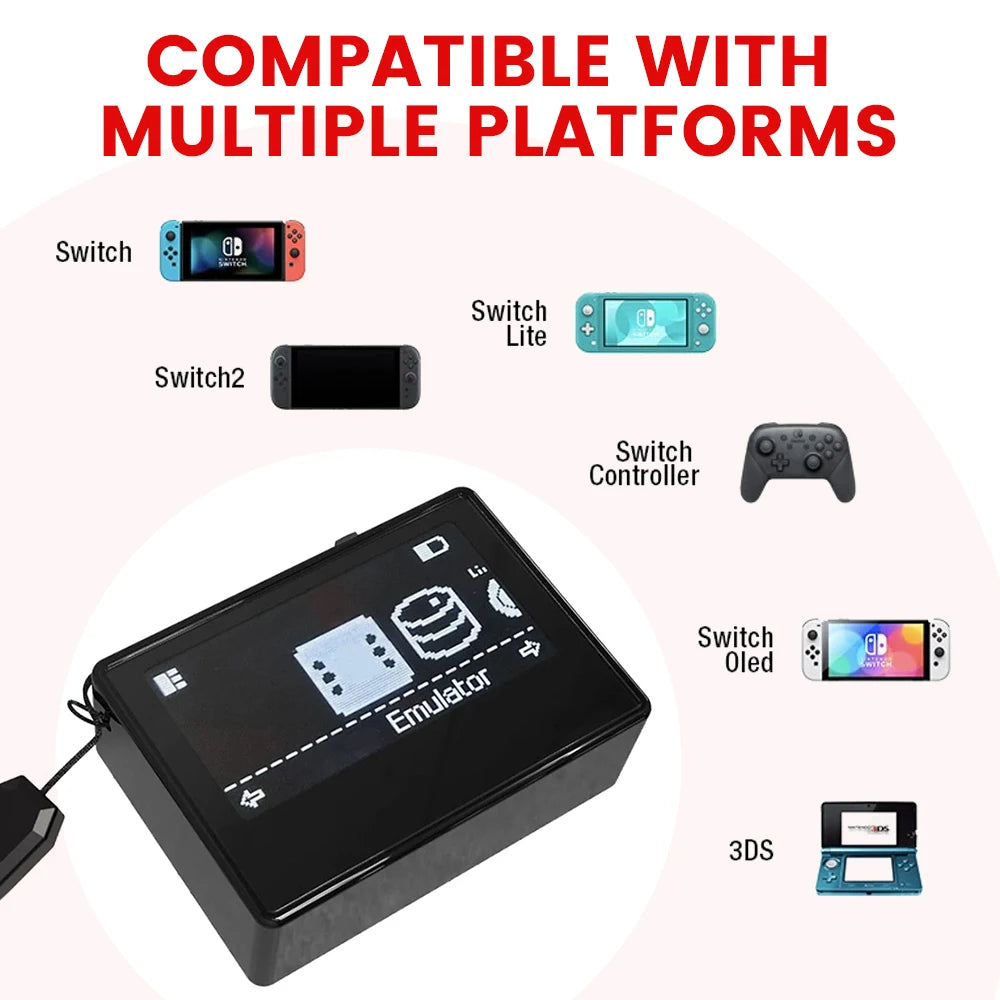 For Amiibo Chargeable NFC Emulator Intelligent Simulator Bluetooth Universal Writer for Switch2/Switch WiiU 3DS Game Accessories