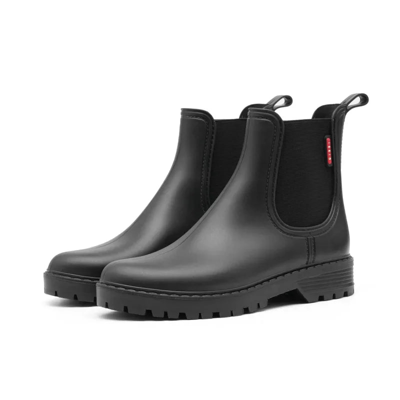 Women's short tube rain boots 2025 fashion new low top water shoes lightweight anti slip rain boots