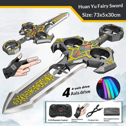 73cm Dual Control Control Flying Drone For Kids Rc Hand Sensing Remote Control Airplane Toy With Led Lights Easy To Fly Indoor