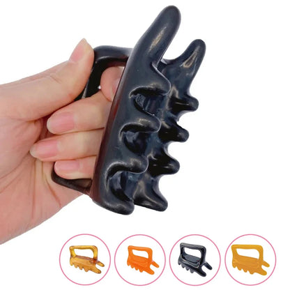 Resin Double Push Massager SPA Scraping Body Massage Tool For Spine Waist And Shoulder Relieve Physical Fatigue