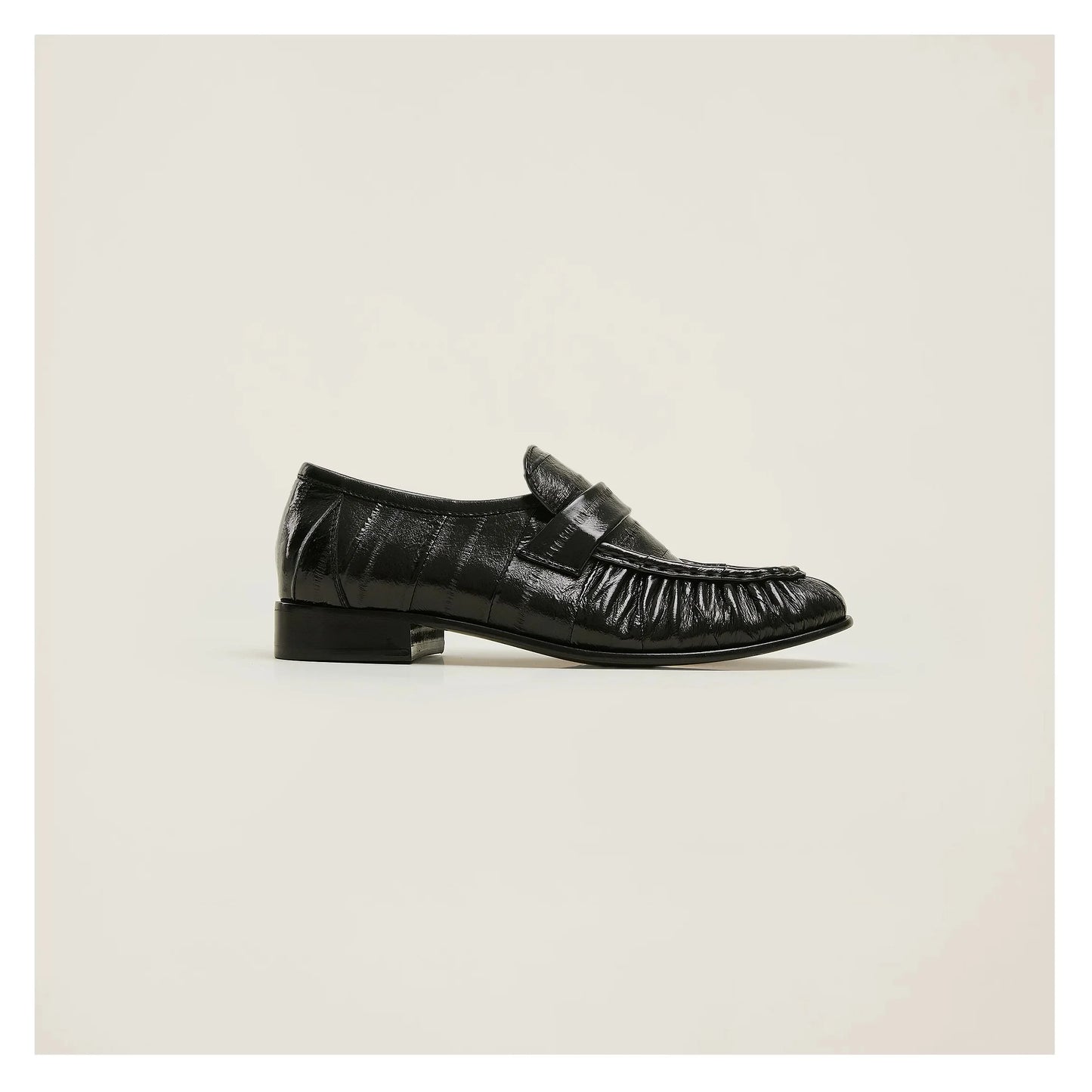 100% Genuine Eel Skin Flat Shoes Trendy Style High-End Good-Looking All-Matching Comfortable Refined and Simple  A40101