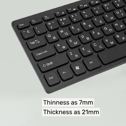 Russian Keyboard Mouse Set 78 Keys Slim 2.4G Wireless Keyboard and Mouse Combo for PC Laptop