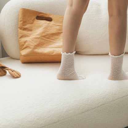 Wabi-sabi wind lamb wool three-person sofa combination light luxury small apartment designer creative beauty reception