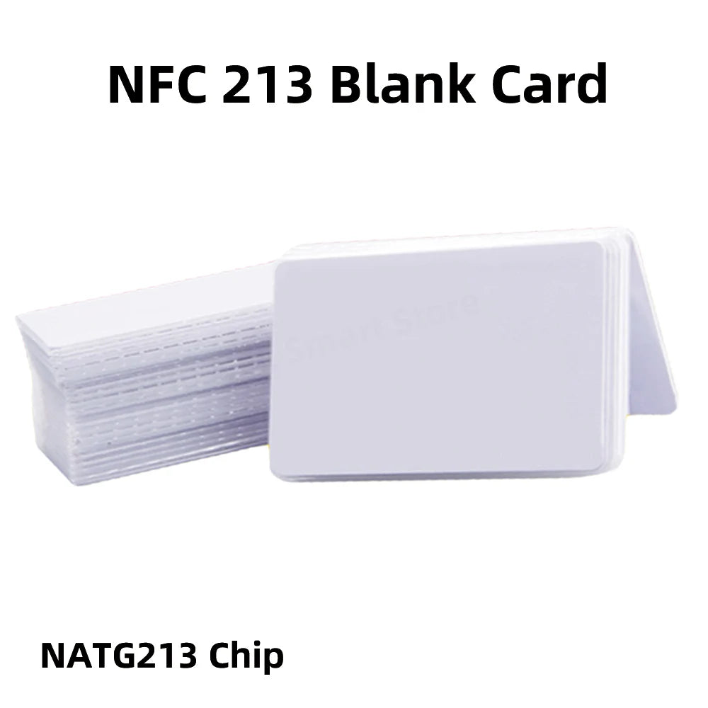 10/50pcs NFC Ntag216 Ntag215 Ntag213 White Card TAG ISO14443A RFID Cards Ntag 213 Chip for All NFC Enabled Phones