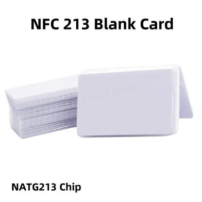 10/50pcs NFC Ntag216 Ntag215 Ntag213 White Card TAG ISO14443A RFID Cards Ntag 213 Chip for All NFC Enabled Phones