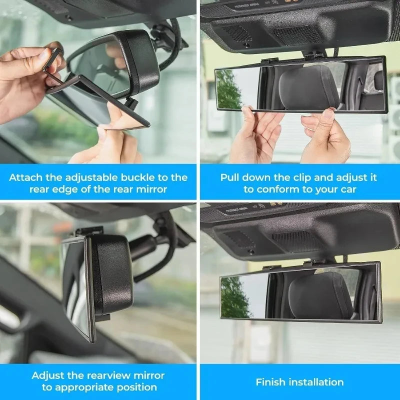 Wide Angle Convex Car Baby Rear View Mirror Anti Glare Large Vision Panoramic Interior Auxiliary Monitor for Vehicle Safety