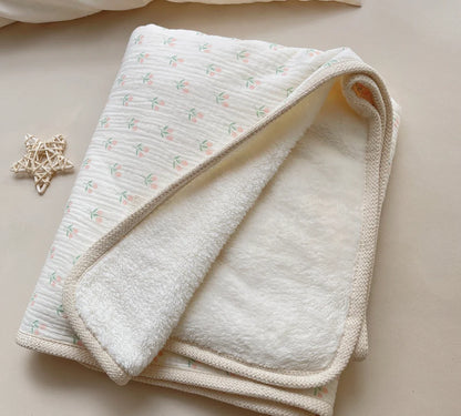 Muslin Baby Blanket Newborn Infant Swaddles Wrap Blankets Winter Fleece Thermal Crib Stroller Sleep Cover Soft Throw Blankets