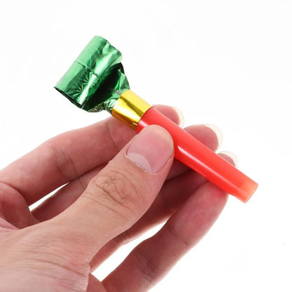 18/72pcs Random Mix Color Party Blower Whistles, Retractable Blow Noisemakers, Birthday Celebration Festival Party Decor YMY