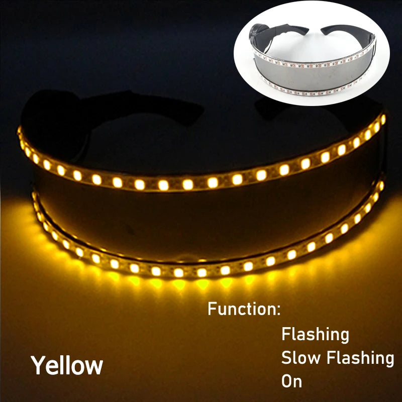 1set Luminous Glowing Glasses and Gloves Remote Control LED Glasses&Gloves Carnival Party Performance Props Festival Supplies