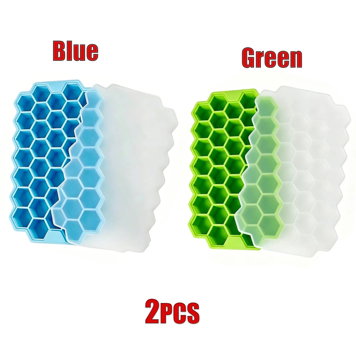 Honeycomb Ice Cube Trays with Lid Silicone Ice Cube Tray 37 Grids Reusable Ice Molds Ice Cube Mould for Coffee Whiskey Cocktails