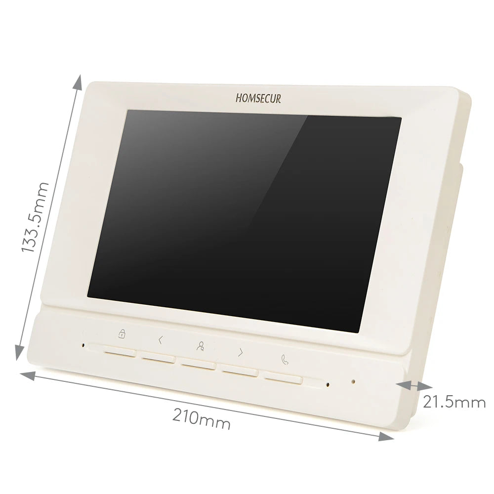 (Not Standalone) HOMSECUR Indoor Monitor V7022A-AHD-WIFI for XSL Video Door Phone Intercom Doorbell