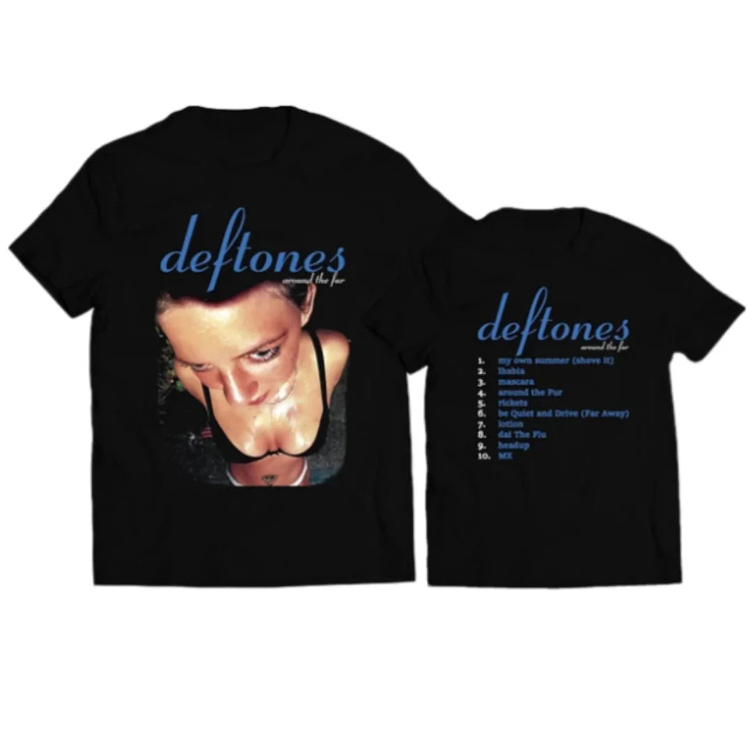 Deftones - Around The Fur  Art Pattern Nu Metal Band T-shirt - Casual Street Style Cotton T-shirt for Men and Women