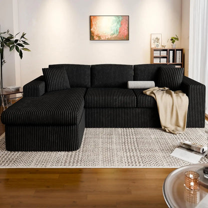 105" Boneless Couches for Living Room, Sectional Couches Modular Sofa with L-Shaped Chaise, Memory Foam Comfy Cloud, Customized