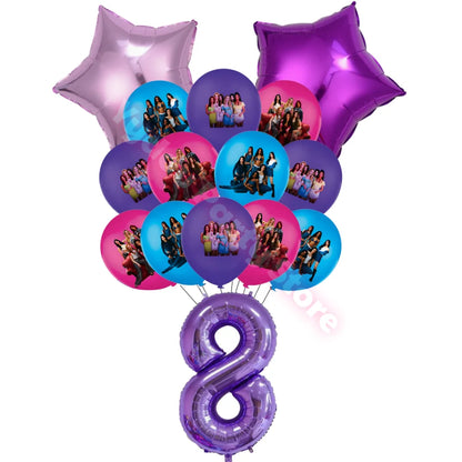 Idol K&Katseye Birthday Party Favors Bracelet Sticker Keychain Kpop Girl Balloons Party Decoration Fans Gifts Baby Shower Suppli
