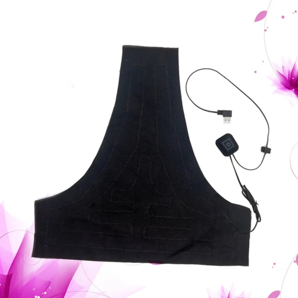 Electric Heated Vest Black USB Rechargeable 3 Gear Adjustable Temperature Heating Pad Battery Powered Winter Outdoor Thermal