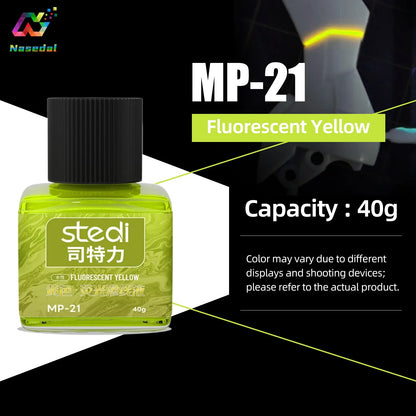 Stedi MP-20~29 Fluorescent Panel Liner Paint Water Based Penetrating Ink for Gundam Model Coloring Tools Hobby DIY Accessories