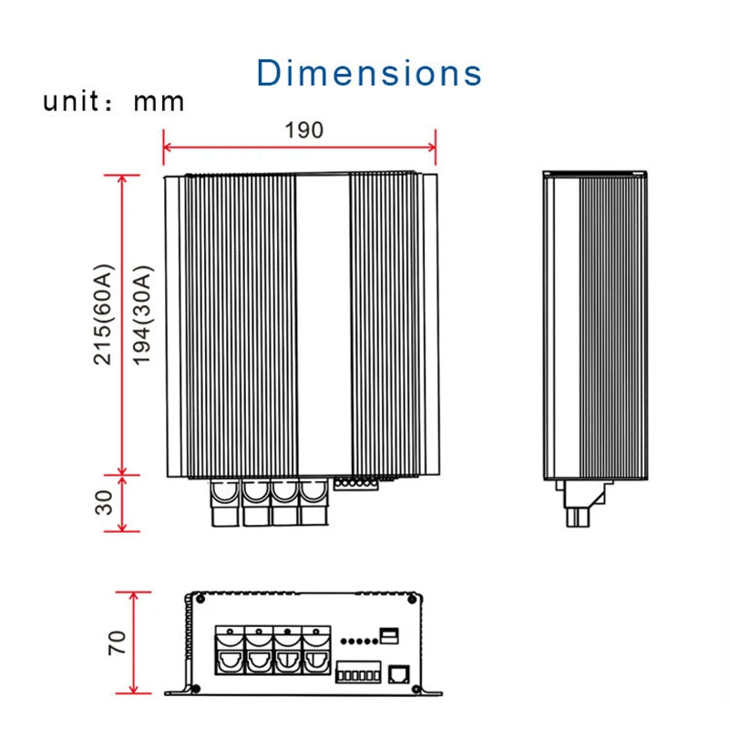 BS123020 with Bluetooth 12V Rv Solar controller and DC charger in one