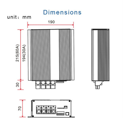 BS123020 with Bluetooth 12V Rv Solar controller and DC charger in one