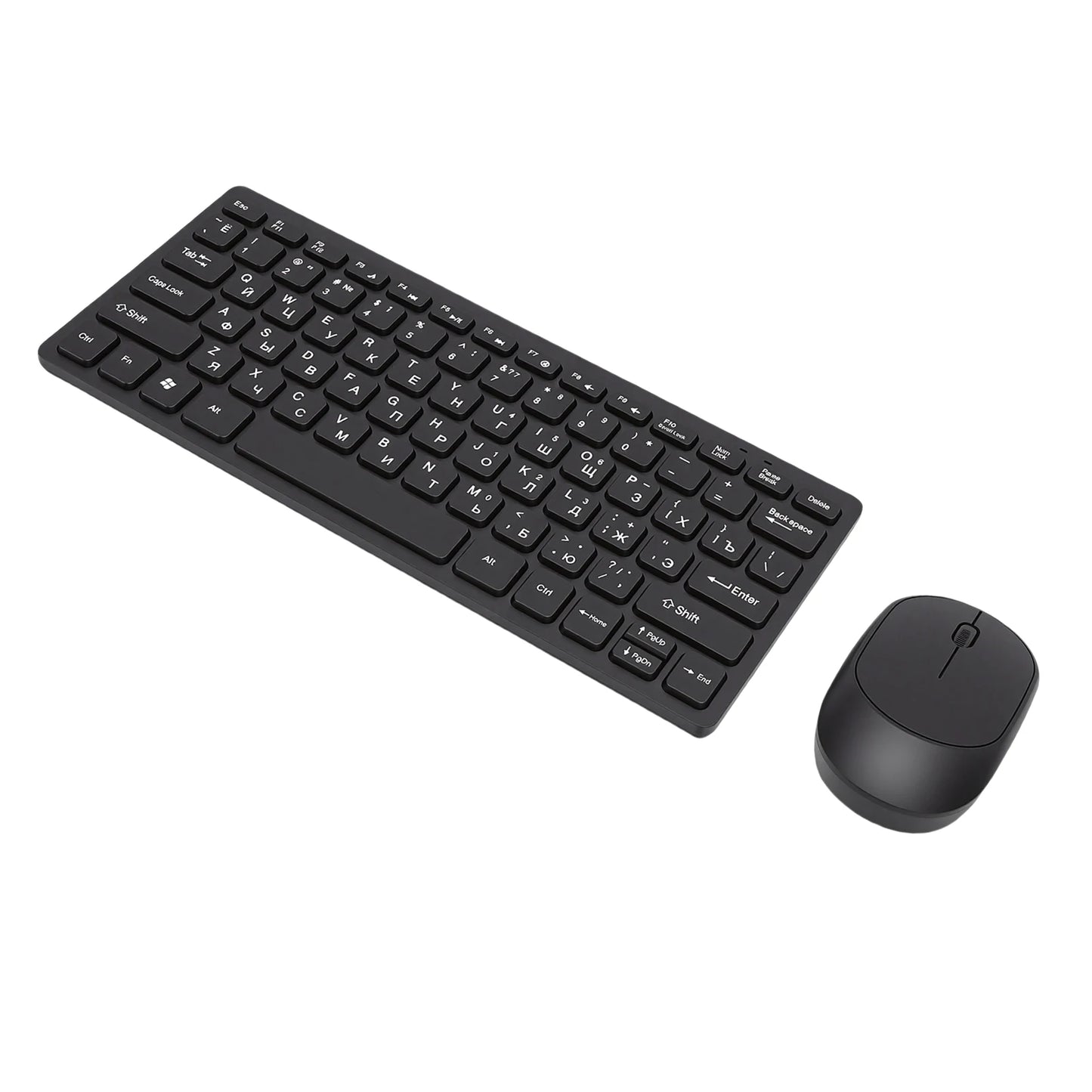 Russian Keyboard Mouse Set 78 Keys Slim 2.4G Wireless Keyboard and Mouse Combo for PC Laptop