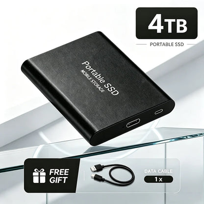 1TB Portable SSD 2TB External Hard Drive USB 3.1 High Speed Mobile Data Storage for Laptop Mac PC Compact Durable Use
