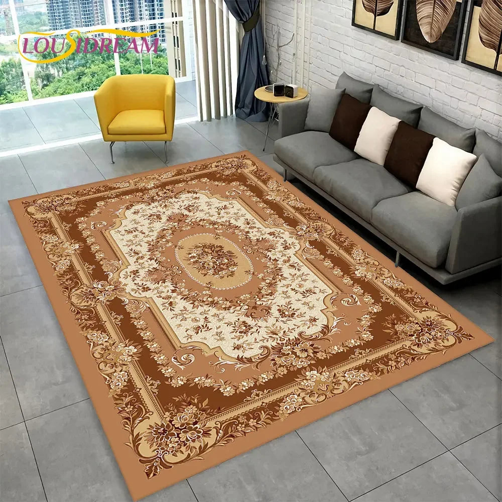 Turkey Persian Bohemian Area Rug Large,Carpet Rug for Living Room Bedroom Sofa Doormat Decoration,Kid Play Non-slip Floor Mat