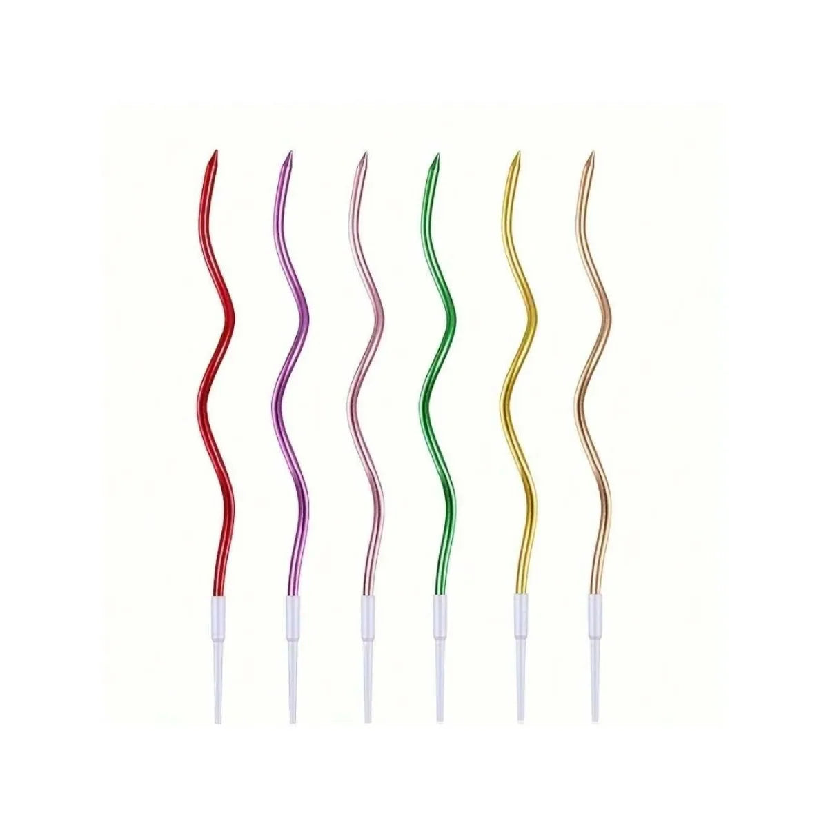 6/12/48pcs Birthday Candles Spiral Cake Candles  Long Thin Cake Candles For Wedding Party And Cake Decoration