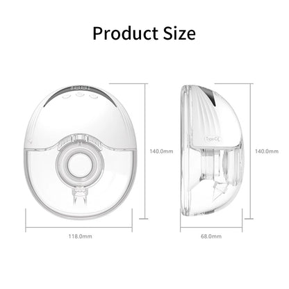 2PCS Hands Free Breast Pump Wearable Electric Breast Pump Lightweight with LED Display 4 Modes & 12 Levels