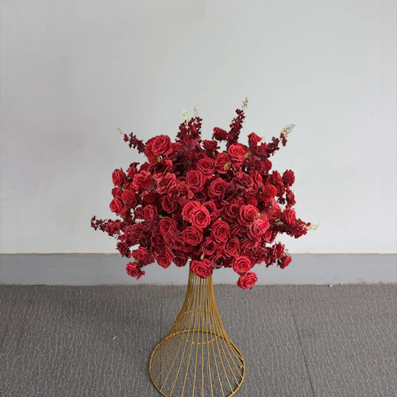 70/60/30cm White Rose Green Plants Leaf Artificial Flower Ball Wedding Table Centerpiece Decor Marriage Banquet Road Lead Floral