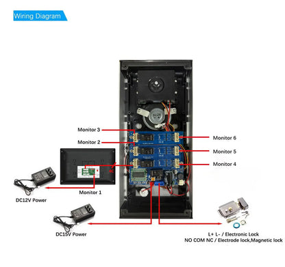 ANJIELO 2-12 Units Apartment Doorbell Video Intercom System Digital Frame Background Music Detection Preview NEW 2026
