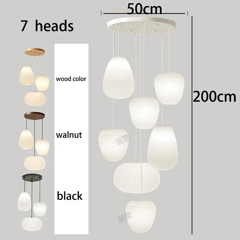 Nordic Home Decoration Stair Chandelier LED Pendant Lights Modern Ceiling Light Indoor Lighting Fixtures For Living Room Bedroom
