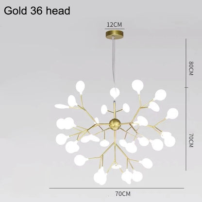 Nordic Modern Firefly Ceiling Chandelier Pendant Lamp G4 Led Lights Home Baby Room Bedroom Living Room Decoration Salon Starry
