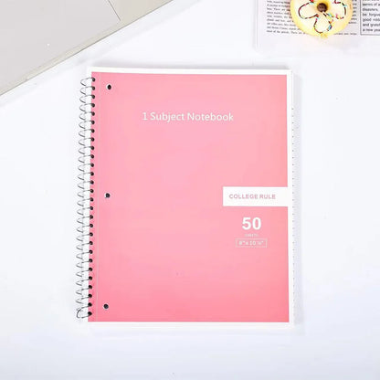 1pc Loose Leaf Business Style Notebook, Removable Horizontal Line 3-Hole Spiral Coil Notebook, Suitable for Meeting Note Taking
