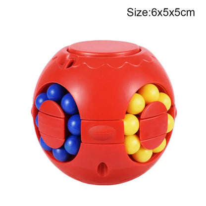 Creative Plastics Magic Bean Cube Spinner Finger Gyro Rotating Ball Finger Spinner Gyro 3D Stress Relief Toy