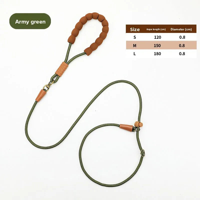 P rope for walking dogs, traction rope for going out,dog training special dog chain, large, medium and small dogs