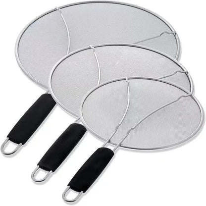 Stainless Steel Grease Splatter Screen Durable Kitchen Tools Anti Splatter Guard Oil Net Cooking Frying Splash Cover