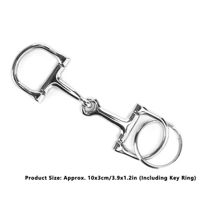 D‑ Snaffle Keychain D‑Shaped Snaffle Keychain  Silver D‑ Zine‑Alloy Horse Snaffle Bits Key