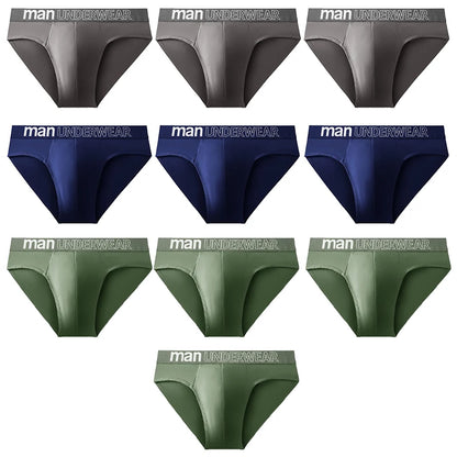 10 Pcs/Lot Men's Briefs Underwear Letter Comfortable Panties Shorts Sexy Boxer Shorts  Gifts for Man Underpants