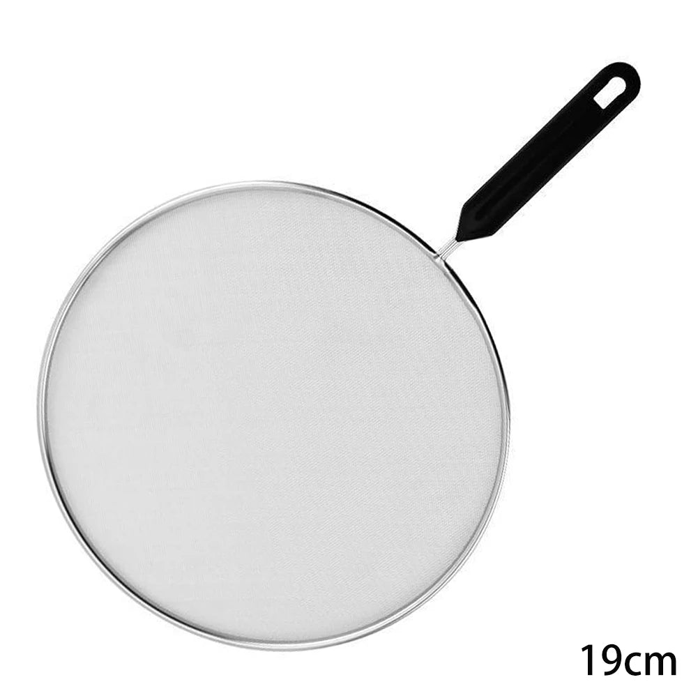 19-33cm Stainless Steel Oil Splatter Screen Frying Pan Mesh Guard Kitchen Cooking Tools Multi-Purpose Filter Net For Frying Pans