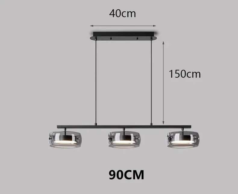 Nordic Minimalist Glass Pendant Lights Dimmable Table Dining Room Kitchen Island Ceiling Chandelier Indoor Lighting Fixture