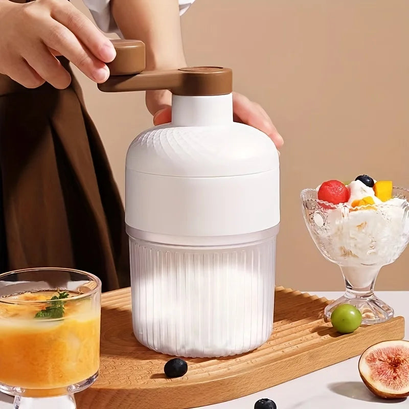 Manual Ice Crushers Shaved Ice Machine Small The Smoothies Machine Unplugged The Ice-making Box Household Hand Portable Crusher