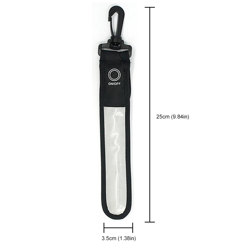 4Pcs LED Luminous Reflective Light Strip Glowing Strap Pendant Decor Safety Reflector Pendant for Backpack Hiking Jogging