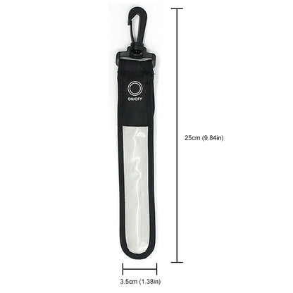 4Pcs LED Luminous Reflective Light Strip Glowing Strap Pendant Decor Safety Reflector Pendant for Backpack Hiking Jogging